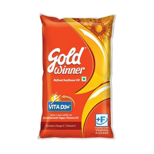 Gold Winner Refined Sunflower Oil Pouch 1L