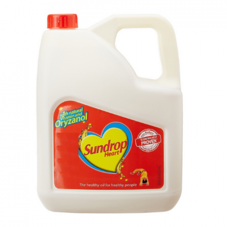 Sundrop Heart Sunflower Oil Jar 5L