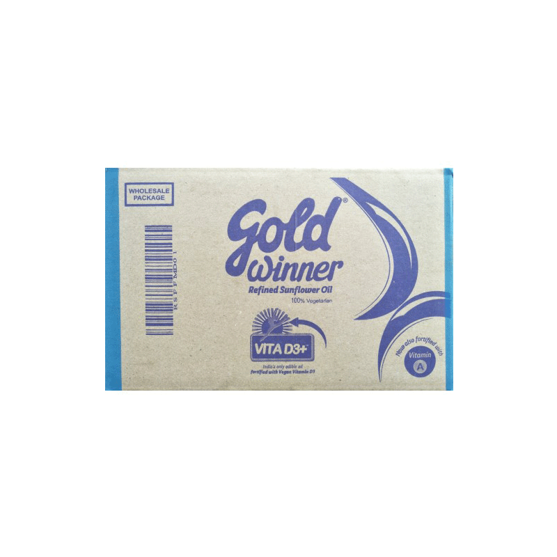 Gold Winner Refined Sunflower Oil Pouch 500ml (Pack Of 20)