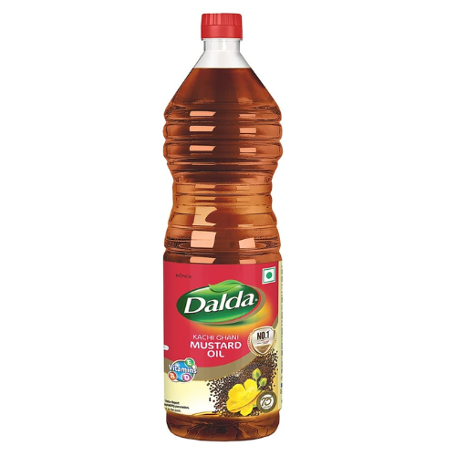 Dalda Kachi Ghani Mustard Oil Plastic Bottle 1L (Pack Of 12)