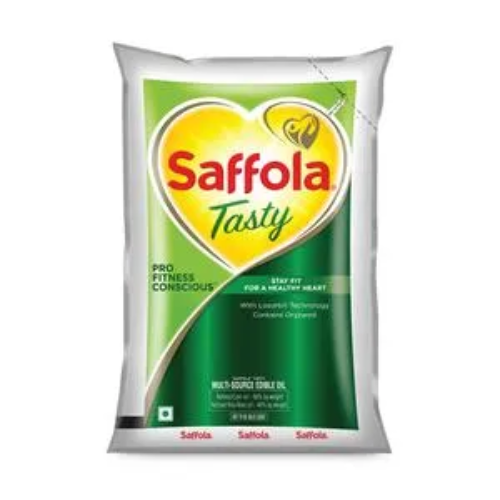 Saffola Tasty Oil Pouch 1L (Pack Of 20)