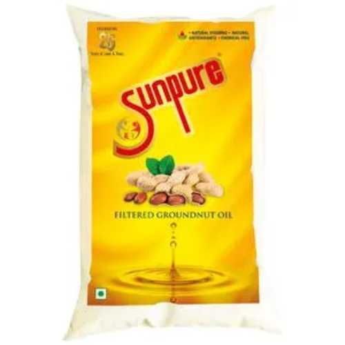 Sunpure Filtered Groundnut Oil Pouch 1L