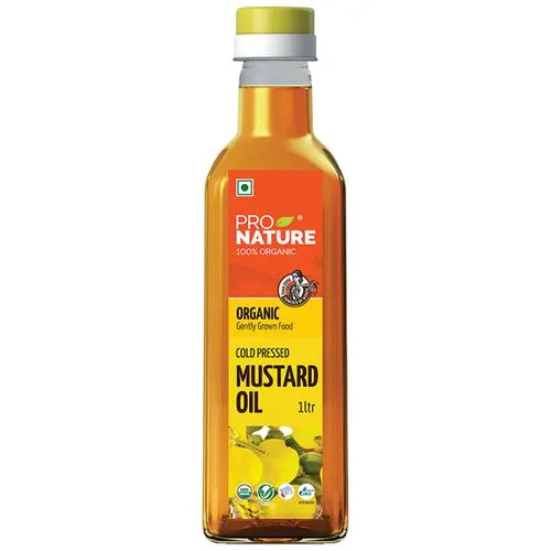 Pro Nature Organic Cold Pressed Mustard Oil Plastic Bottle 1L